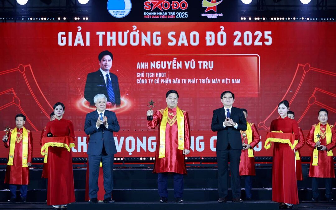 Nguyễn Vũ Trụ – Chủ tịch HĐQT Công ty CP đầu tư phát triển máy Việt Nam (VIMID) – được vinh danh trong Top 10 doanh nhân trẻ Việt Nam tiêu biểu 2025